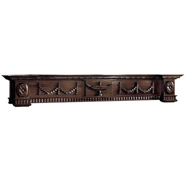 Wooden Decorative Mantel Pediment Wall Bracket Acanthus Hanging